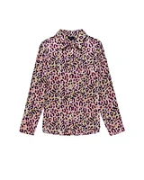 Kate Neon Cheetah Silk Shirt