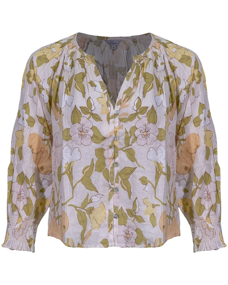 Mariah Citrus Floral Top