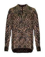 Pearl Animal Print Blouse