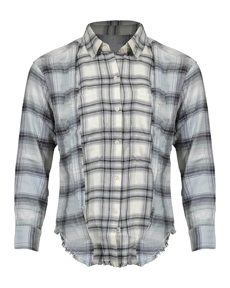 Pistachio Frost Mixed Plaid Shirt