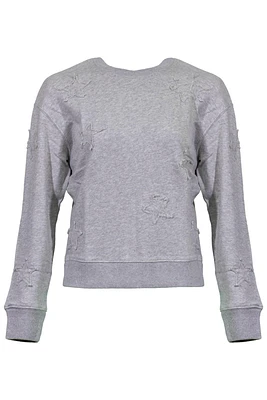 Ramona Heather Grey Stars Sweatshirt