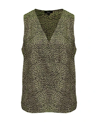 Rose Lynx Print Top