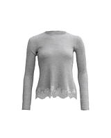 Lace Hem Pullover