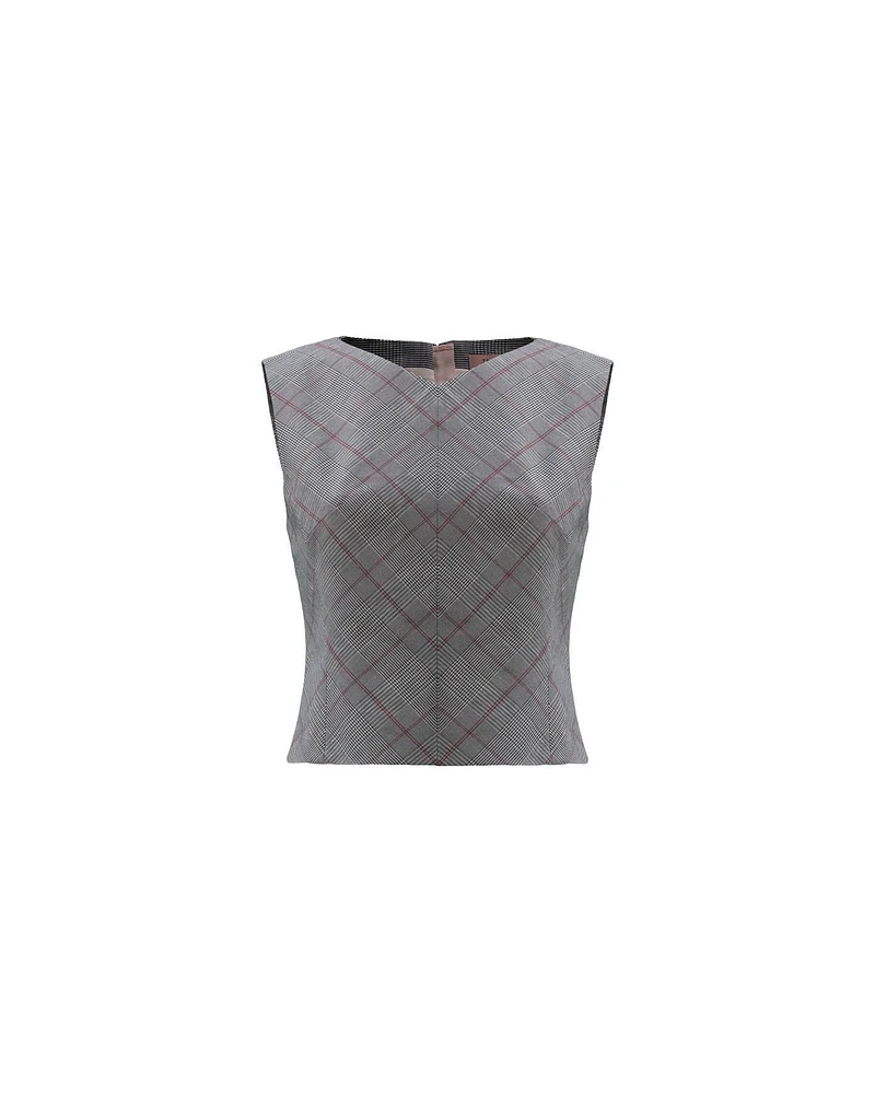 Tailored Summer Check Top