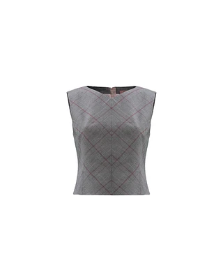 Tailored Summer Check Top