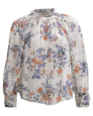 Toile Floral Print  Top