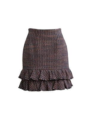 Tweed Ruffle Skirt