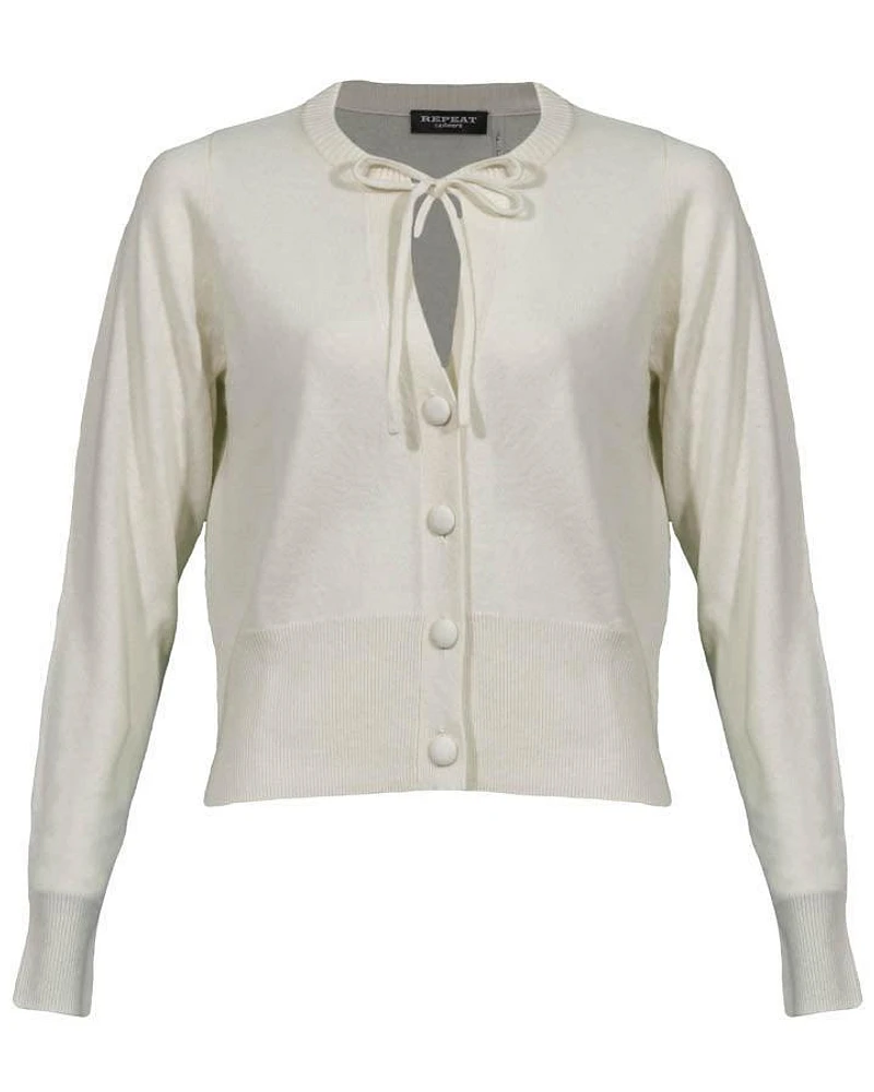 Cashmere Neck Tie Cardigan