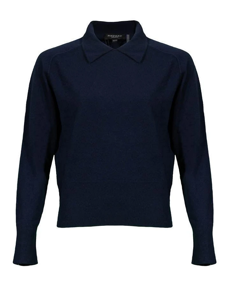 Cashmere Point Collar Pullover