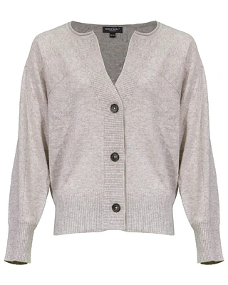 Cashmere Split Neck Cardigan