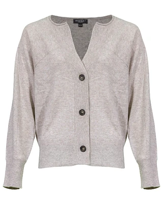 Cashmere Split Neck Cardigan