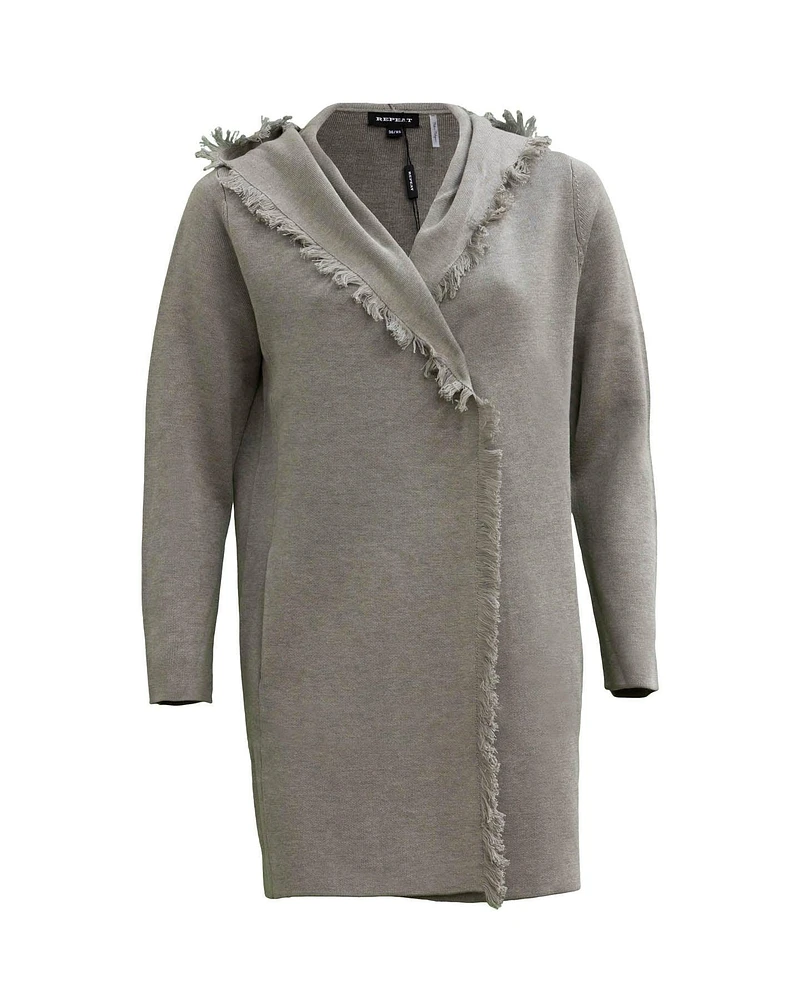 Fringe Hooded Cardi
