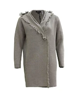 Fringe Hooded Cardi