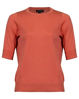 Knit Crew Neck Top Sunset