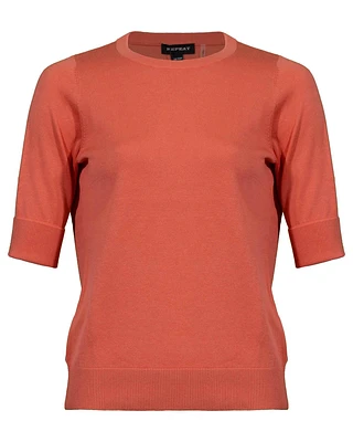 Knit Crew Neck Top Sunset