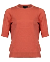 Knit Crew Neck Top Sunset