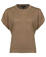 Linen Cap Sleeve Pullover
