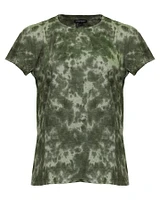 Mottled Print Linen T-Shirt