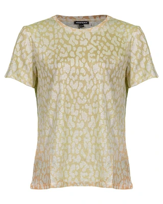 Ombre Print Linen T-Shirt