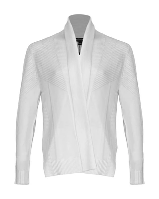 Ribbed Knit Detail Cardigan