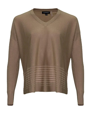 V Neck Bamboo Cashmere Blend Sweater