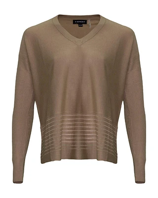 V Neck Bamboo Cashmere Blend Sweater