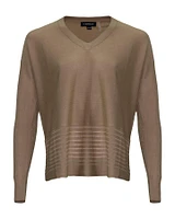 V Neck Bamboo Cashmere Blend Sweater