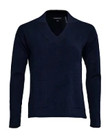 V Neck Non Wool Knit Navy