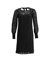 Lace Long Sleeve Dress Black