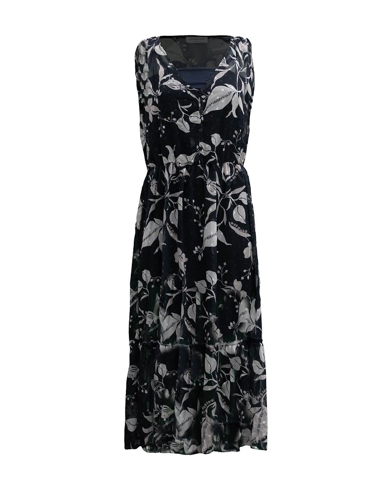 Sheer Print Dress