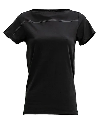 Boatneck Stitching T-shirt