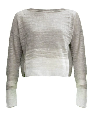 Melange Crop Pullover