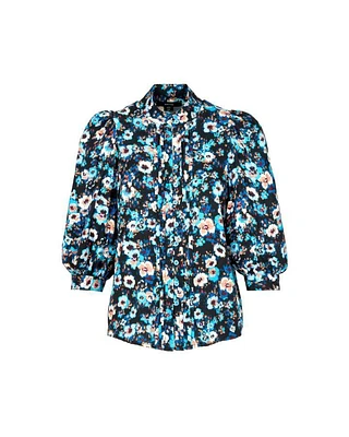 Frontier Blue Floral Blouse