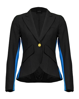 One Button Tux Stripe Blazer