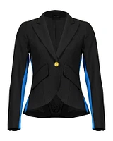 One Button Tux Stripe Blazer