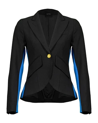 One Button Tux Stripe Blazer