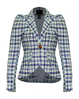 Pouf Sleeve One Button Blazer