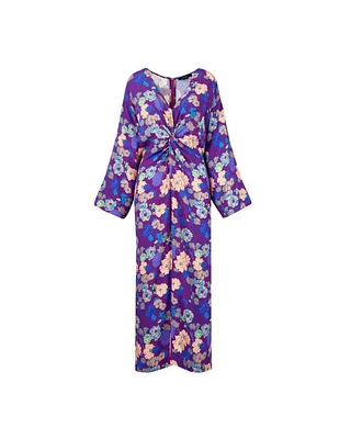 Smythe Violet Floral Twist Dress
