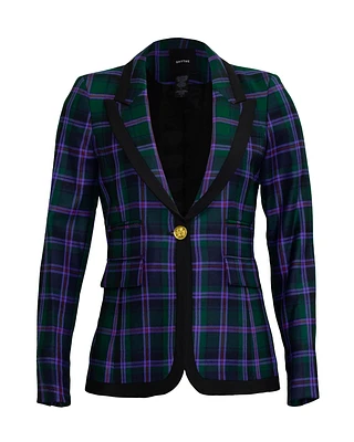 Taped Peaked Lapel Blazer Cooper Tartan