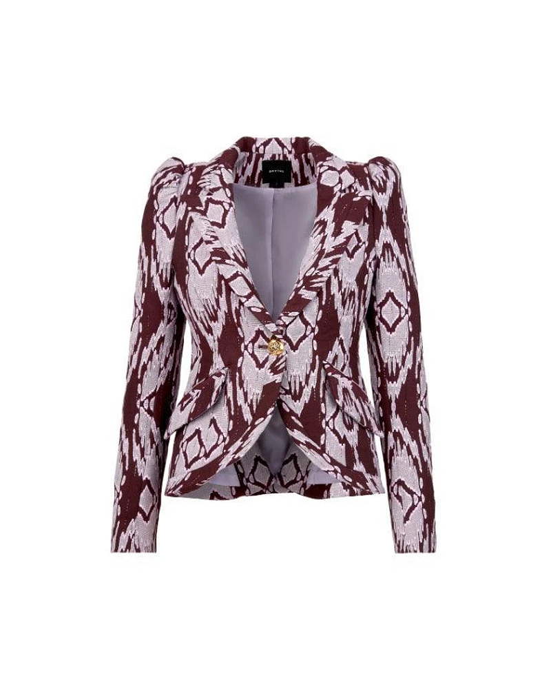 Tapered Pouf Sleeve One Button Blazer