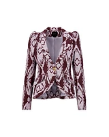 Tapered Pouf Sleeve One Button Blazer