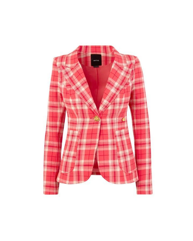 Watermelon Plaid Duchess Blazer