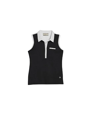 Triangle Sleeveless Polo Shirt