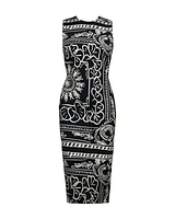 Sportalm Crowd Print Sleeveless Dress
