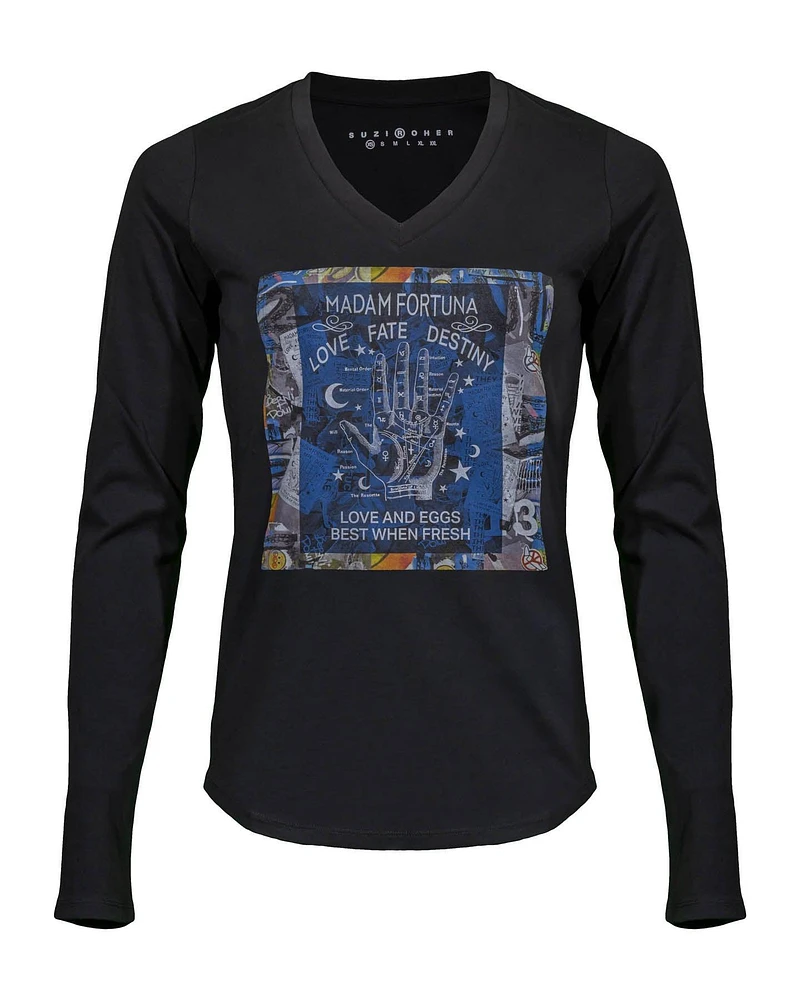 Madam Fortuna V-Neck T-Shirt