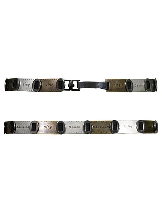 Two Tone Embossed Belt