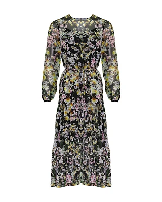 Rishka Sheer Print Dress