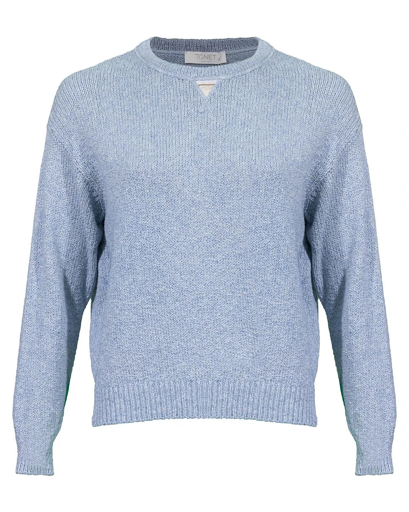 Tonet Aqua Cotton Cashmere Pullover