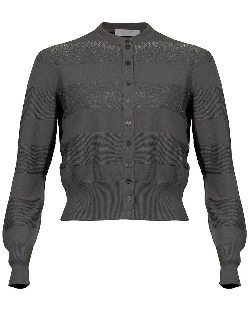 Cotton Blend Crop Cardigan