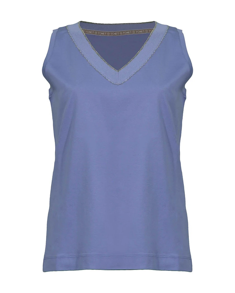 Cotton V-Neck Tank Top